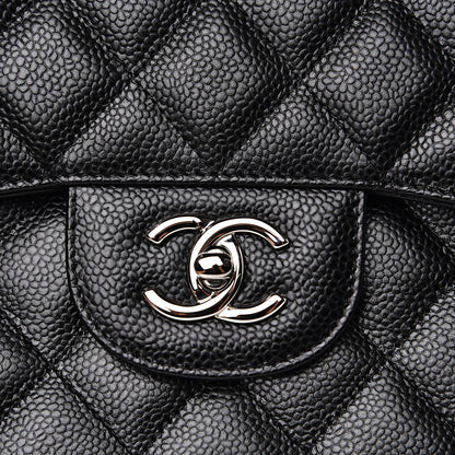 Chanel Caviar Quilted Jumbo Double Flap Black 10 of 10