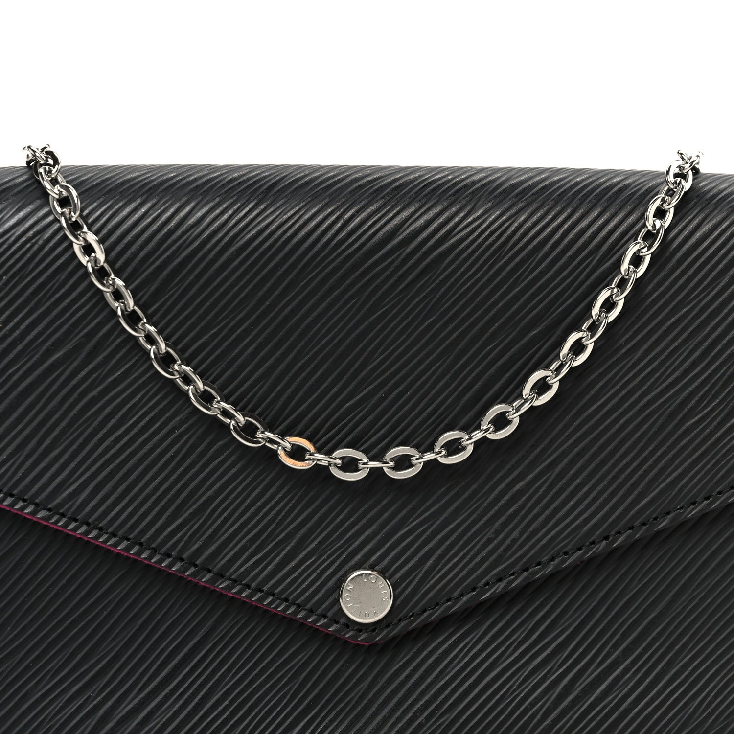Louis Vuitton Epi Pochette Felicie Black Hot Pink 13 of 15
