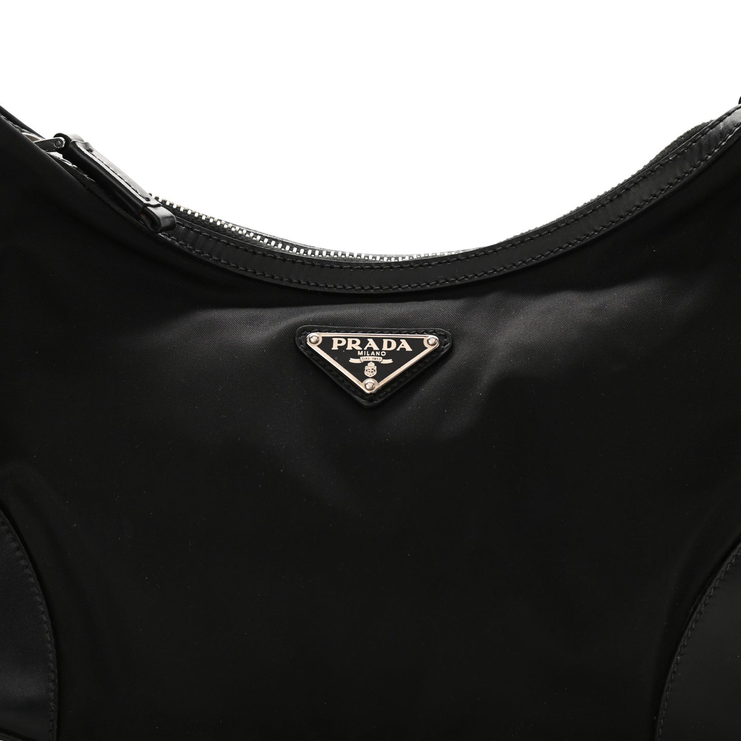 Tessuto Nylon Calfskin Bag Black