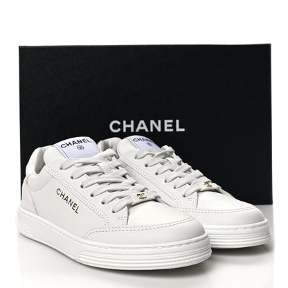 Chanel Calfskin Womens CC Logo Sneakers 37 White 9 of 9