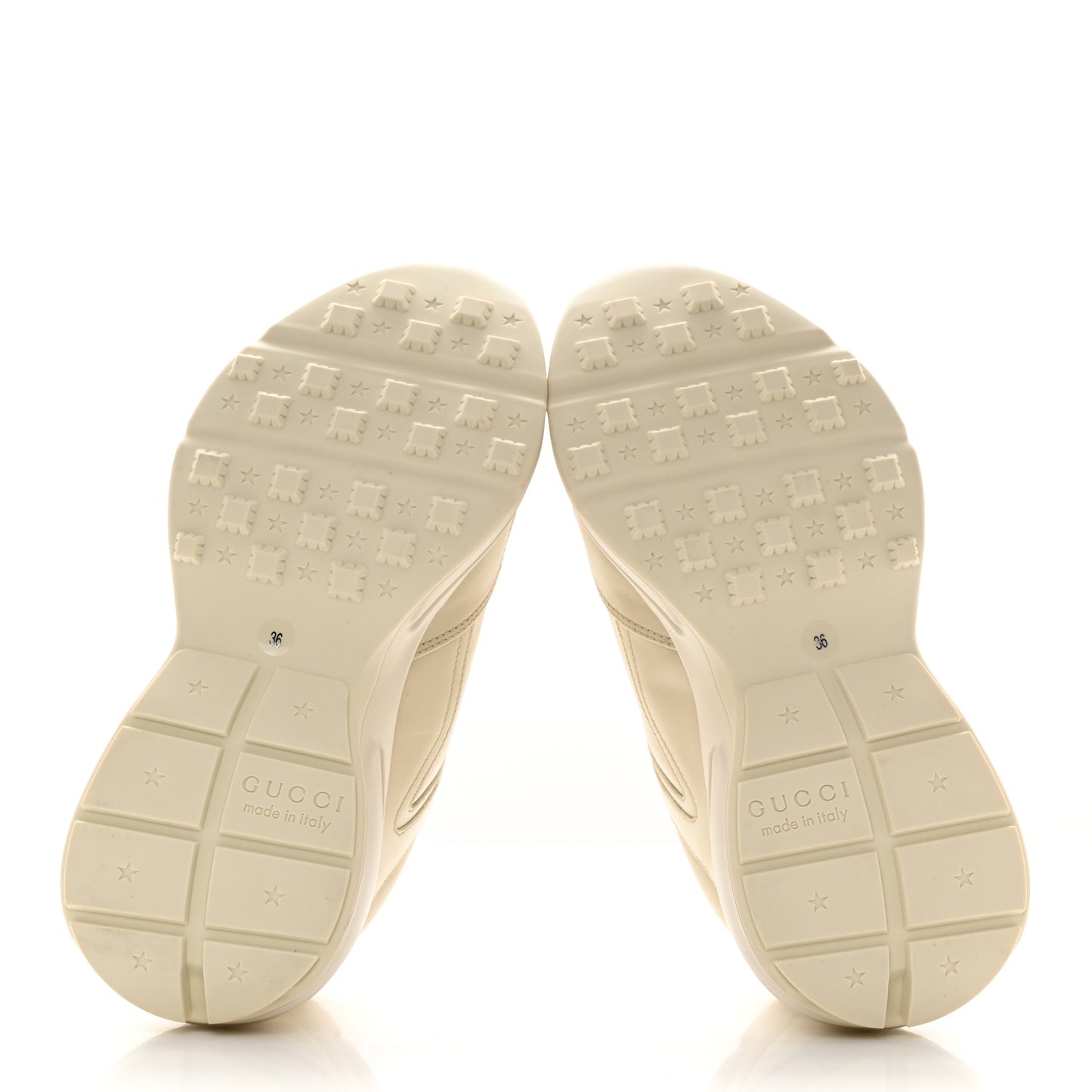 Calfskin GG Apple Womens Rhyton Sneakers 36 Ivory