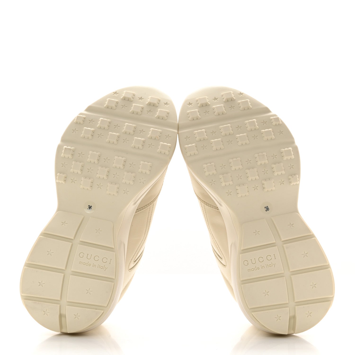 Gucci Calfskin GG Apple Womens Rhyton Sneakers 36 Ivory 5 of 9