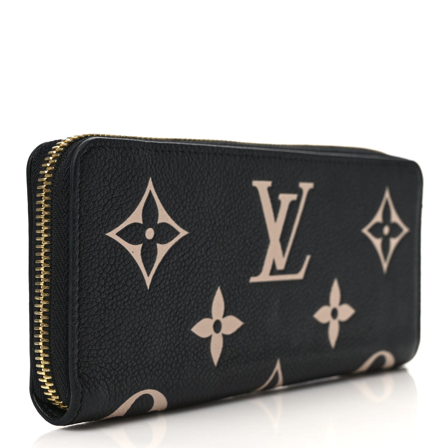 Empreinte Monogram Giant Clemence Wallet Black Beige