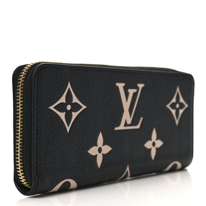 Louis Vuitton Empreinte Monogram Giant Clemence Wallet Black Beige 3 of 8