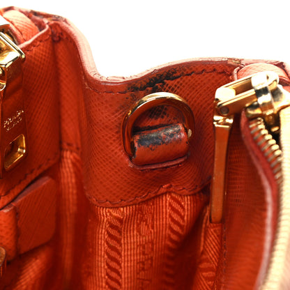 Prada Saffiano Small Galleria Double Zip Tote Papaya 20 of 20