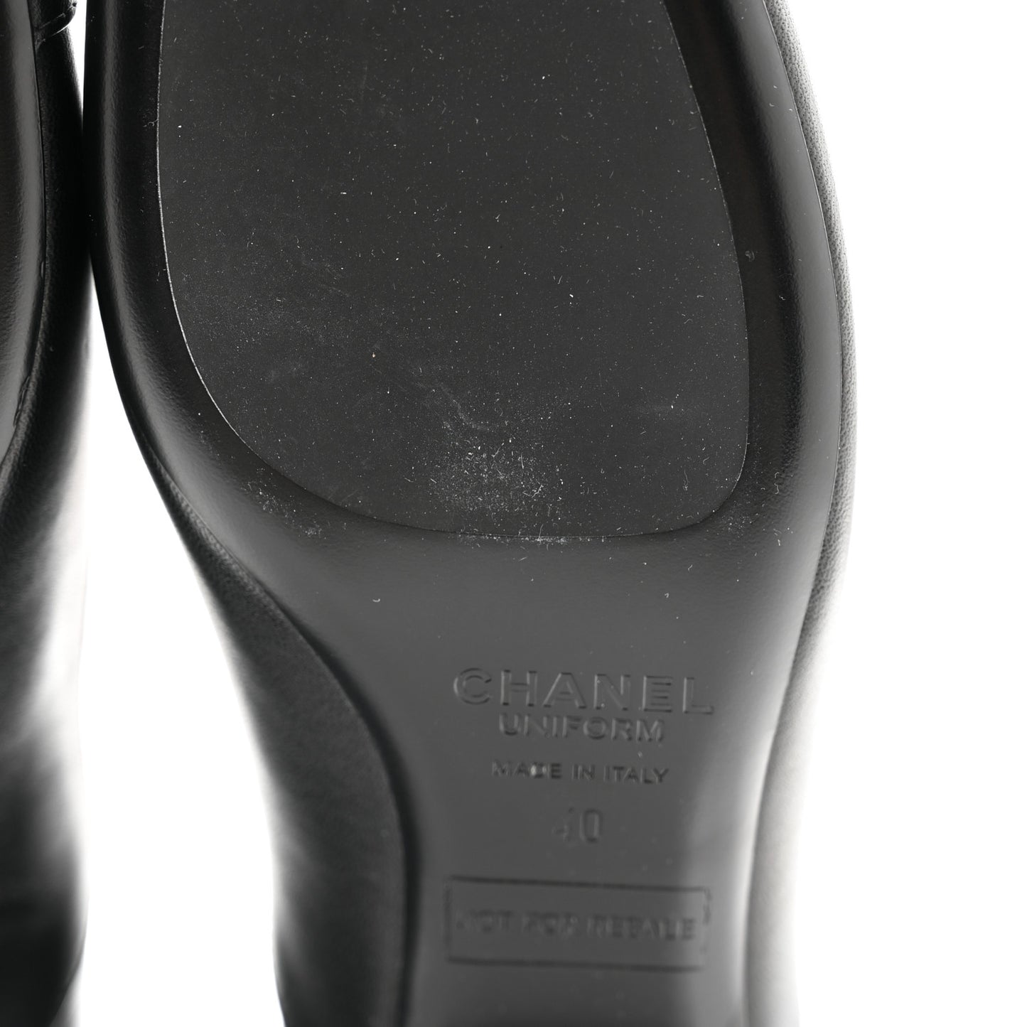 Smooth Lambskin Loafers 40 Black
