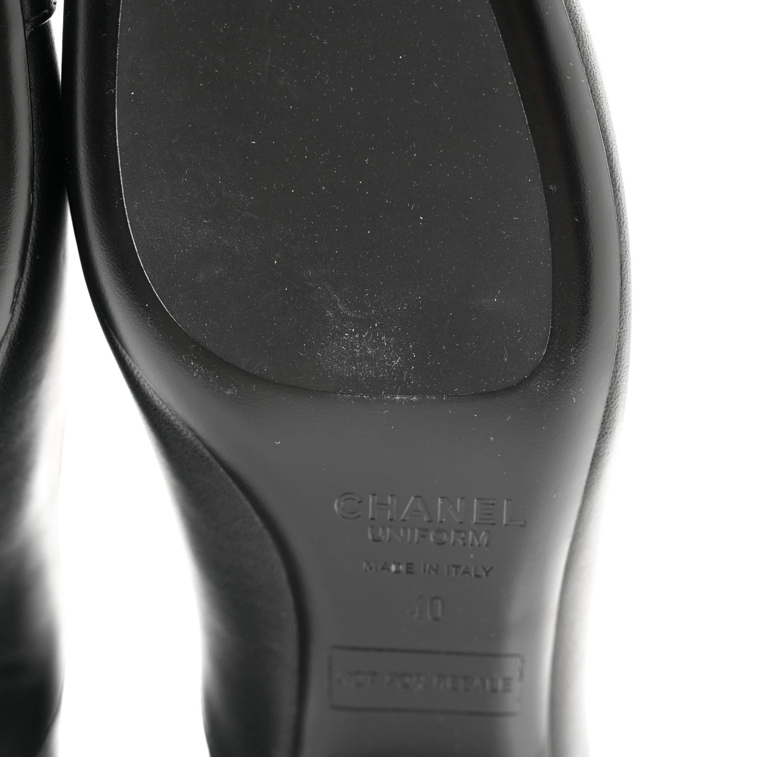 Chanel Smooth Lambskin Loafers 40 Black 8 of 11