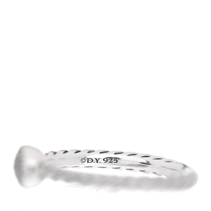 David Yurman Sterling Silver Diamond Petite Pave Oval Ring 52 6 5 of 5