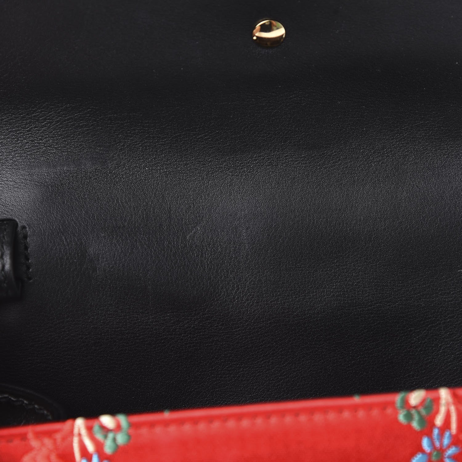 Gucci Jacquard Floral Mini Sylvie Top Handle Bag Red Multicolor Black 7 of 10