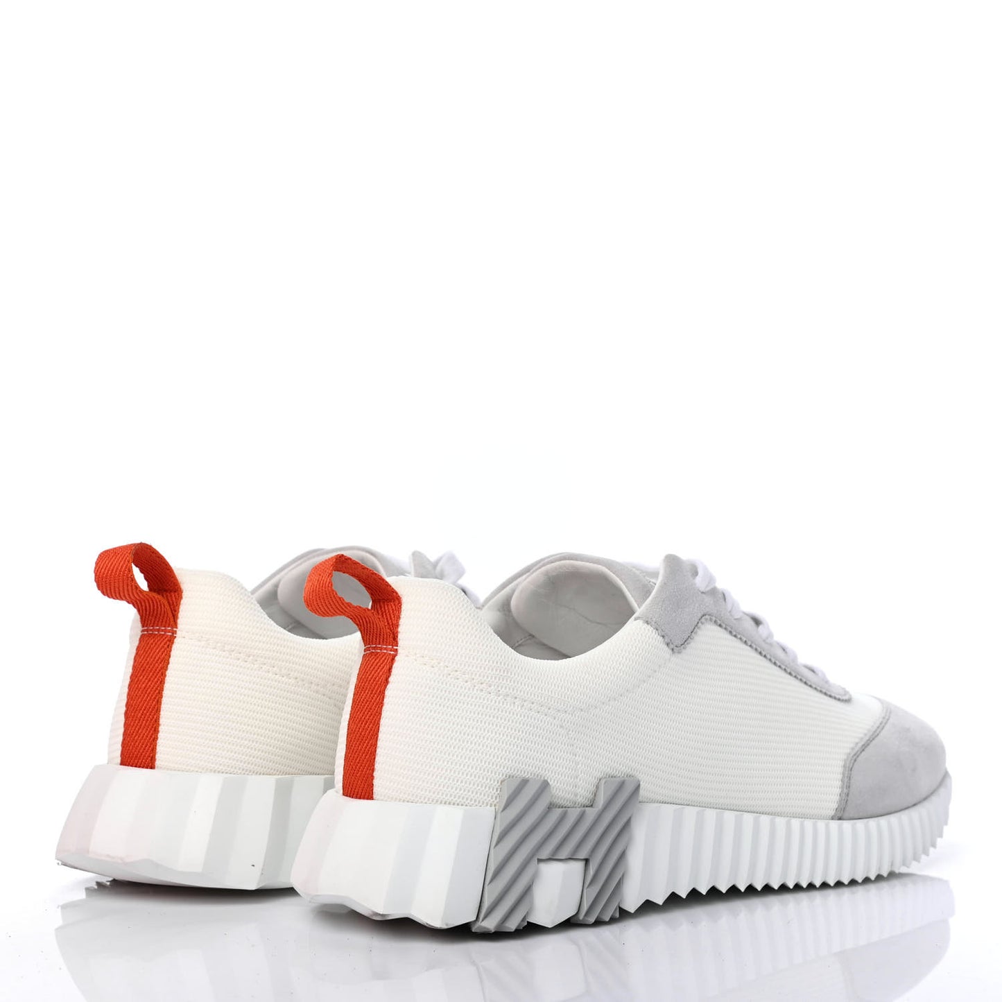 Technical Canvas Suede Goatskin Bouncing Sneakers 41 White Multicolor