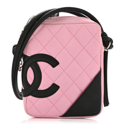 Chanel Calfskin Quilted Small Cambon Messenger Pink Black 1 of 10