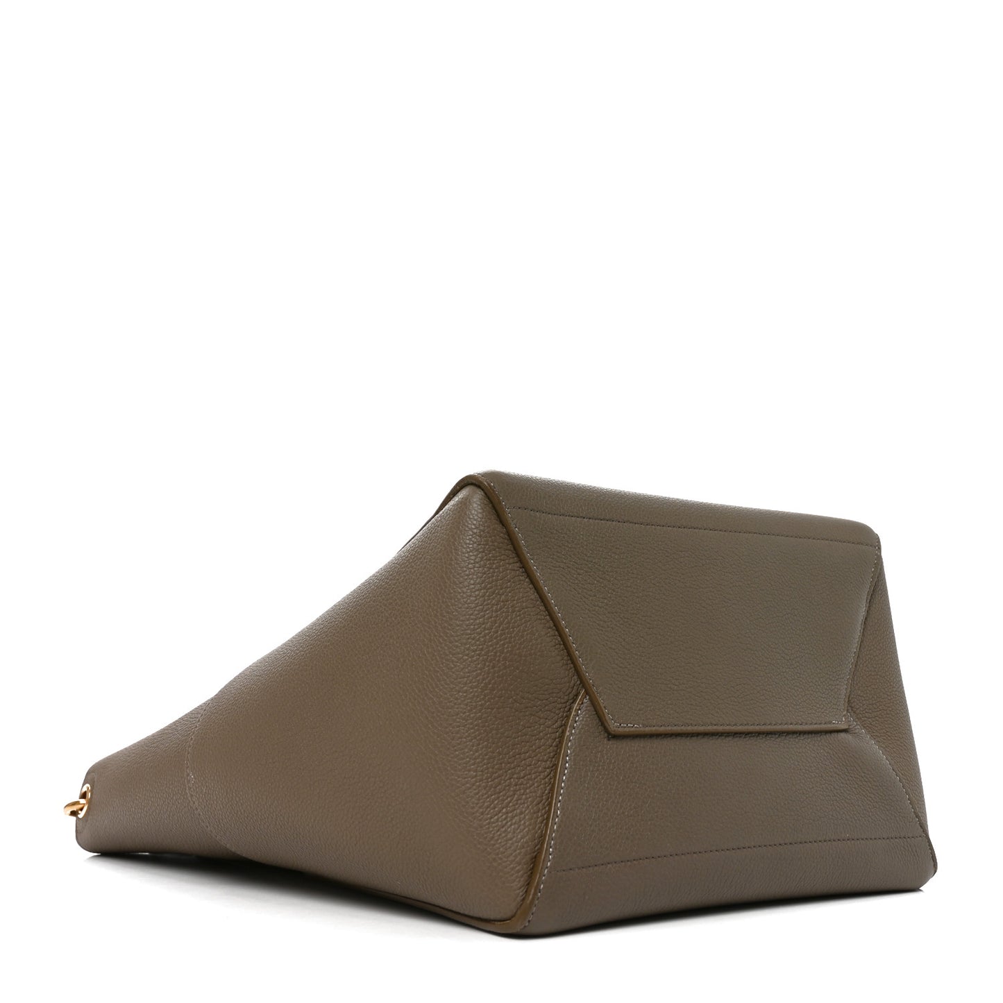 Soft Grained Calfskin Sangle Bucket Bag Taupe