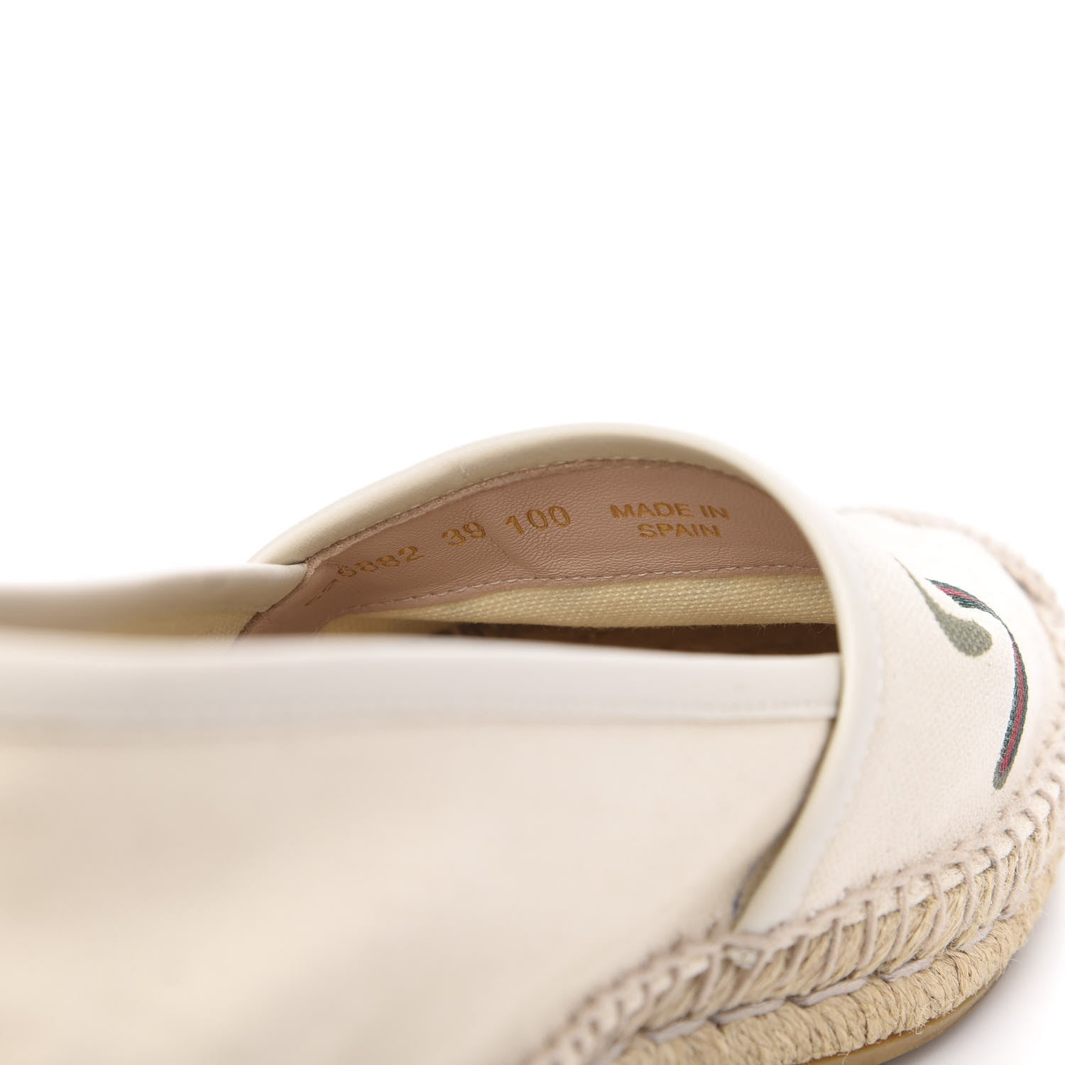 Gucci Canvas Logo Espadrilles 39 Greggio White 8 of 9