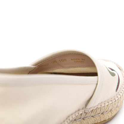Gucci Canvas Logo Espadrilles 39 Greggio White 8 of 9