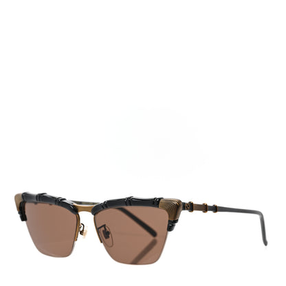 Gucci Acetate Metal Bamboo Sunglasses GG660S Black Brown 1 of 6