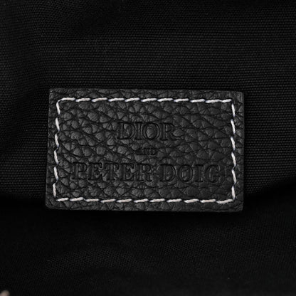 Christian Dior X PETER DOIG Grained Calfskin Saddle Bag Black 6 of 10