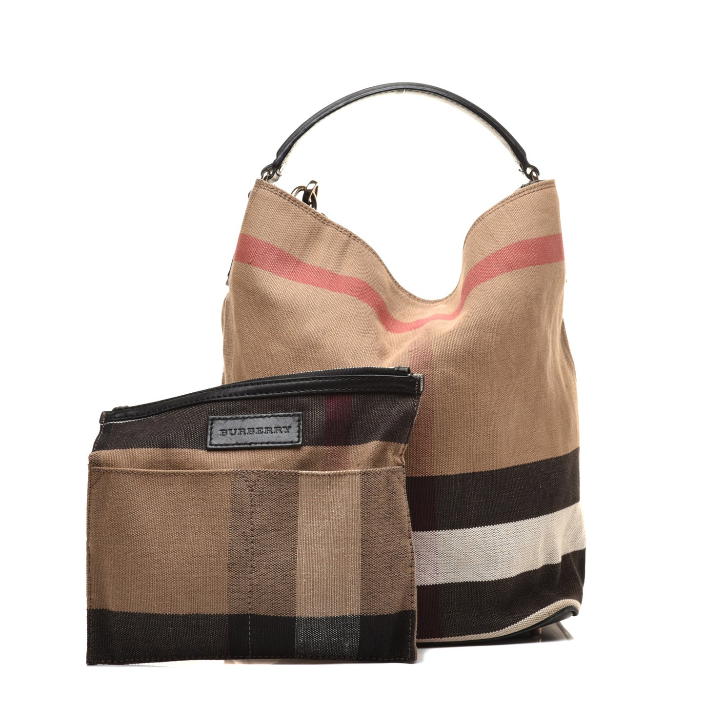 Canvas Mega Check Medium Ashby Hobo Black