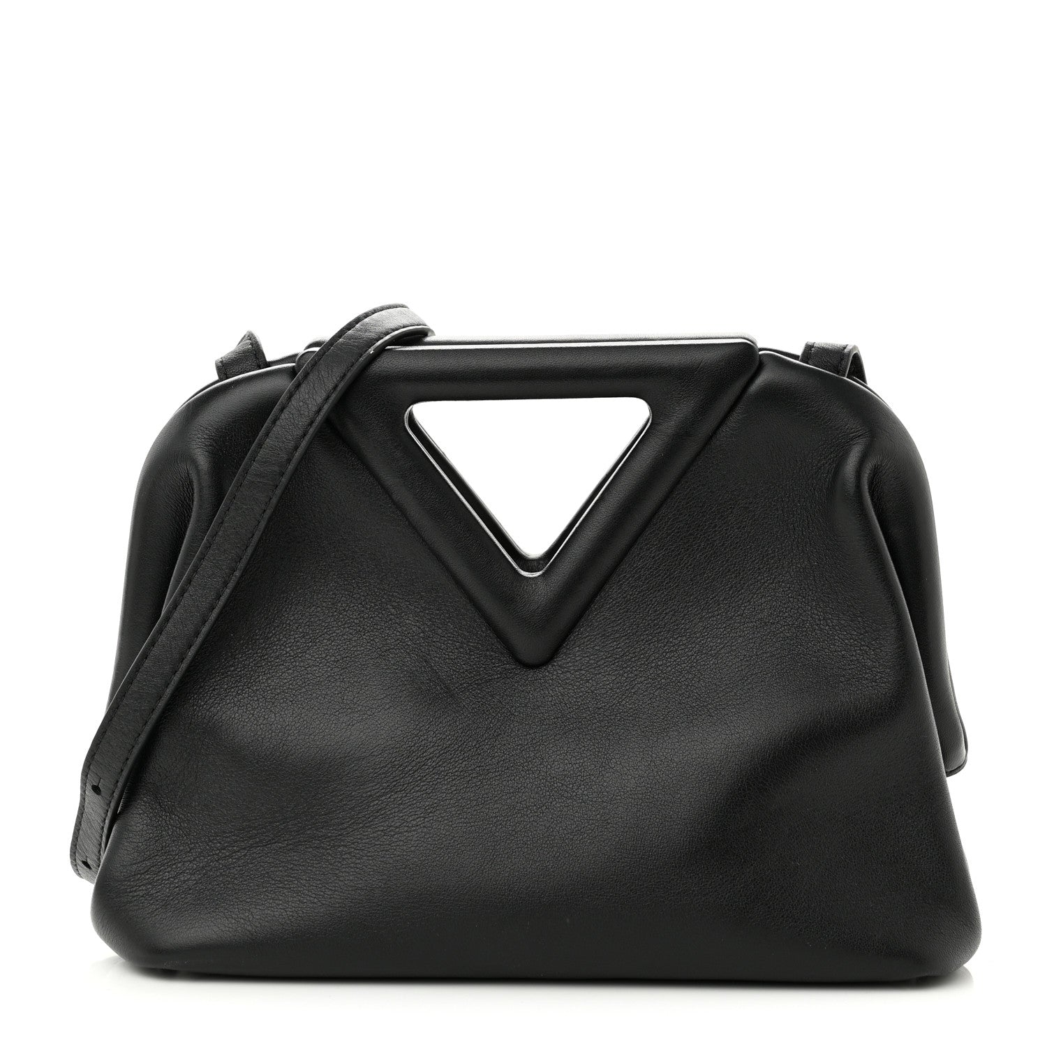 Bottega Veneta Calfskin Small The Point Triangle Bag Black 1 of 9