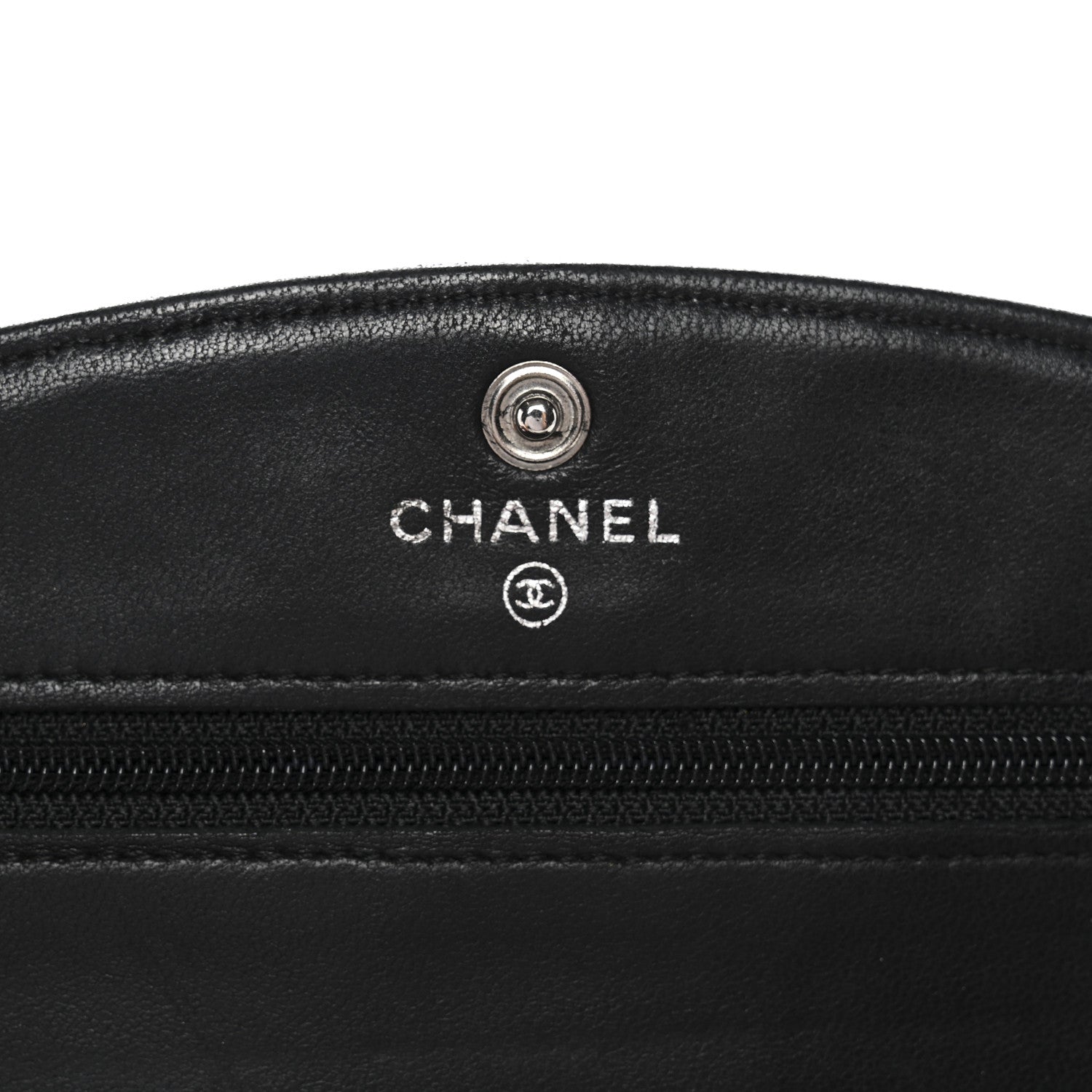Chanel Lambskin Quilted Wallet On Chain WOC Black 5 of 14