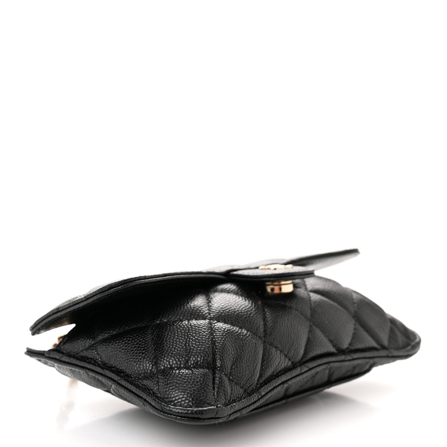 Caviar Fabric Graffiti Foldable Tote Bag With Chain Black Multicolor