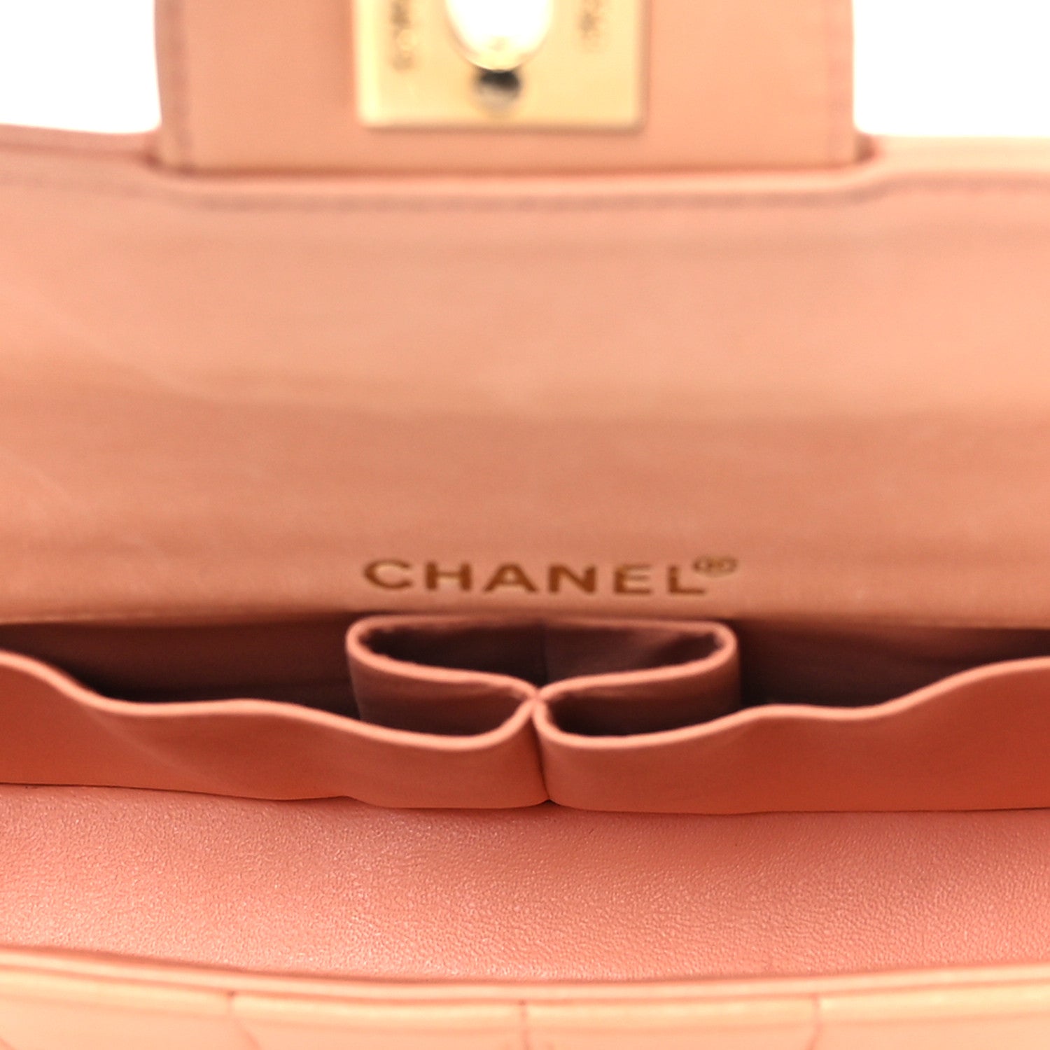 Chanel Lambskin East West Chocolate Bar Flap Light Orange 5 of 14