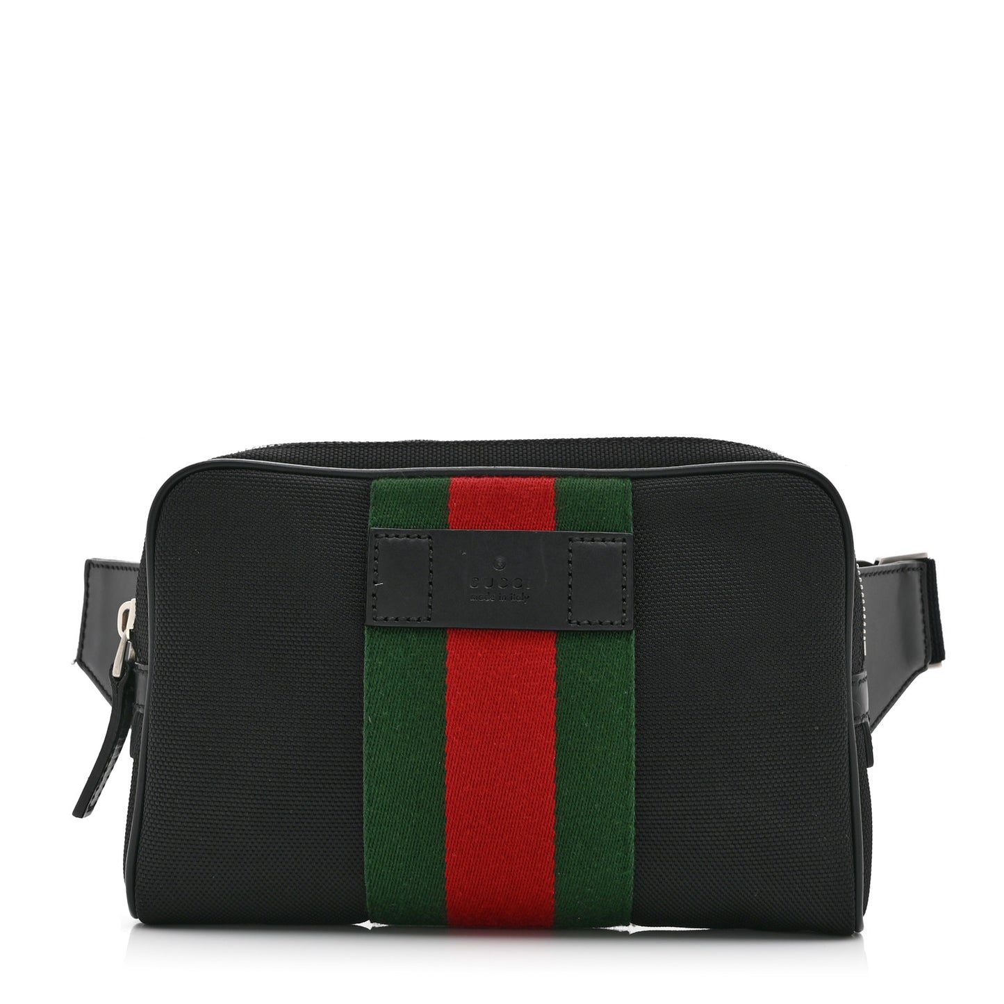 Canvas Web Slim Belt Bag Black