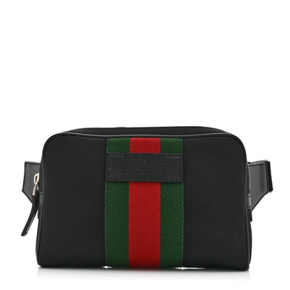 Gucci Canvas Web Slim Belt Bag Black 1 of 11