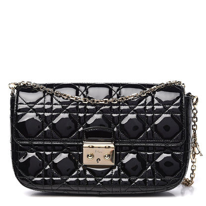Christian Dior Patent Cannage Miss Dior Promenade Pouch Black 1 of 13