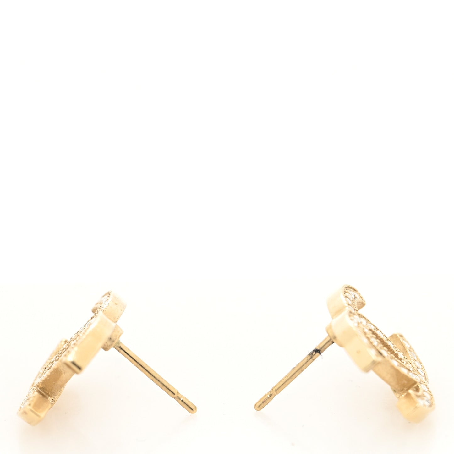 Crystal CC Earrings Gold