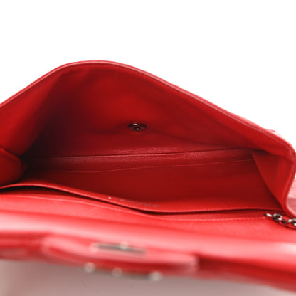 Chanel Lambskin Quilted Clutch With Chain Flap Red 5 of 11