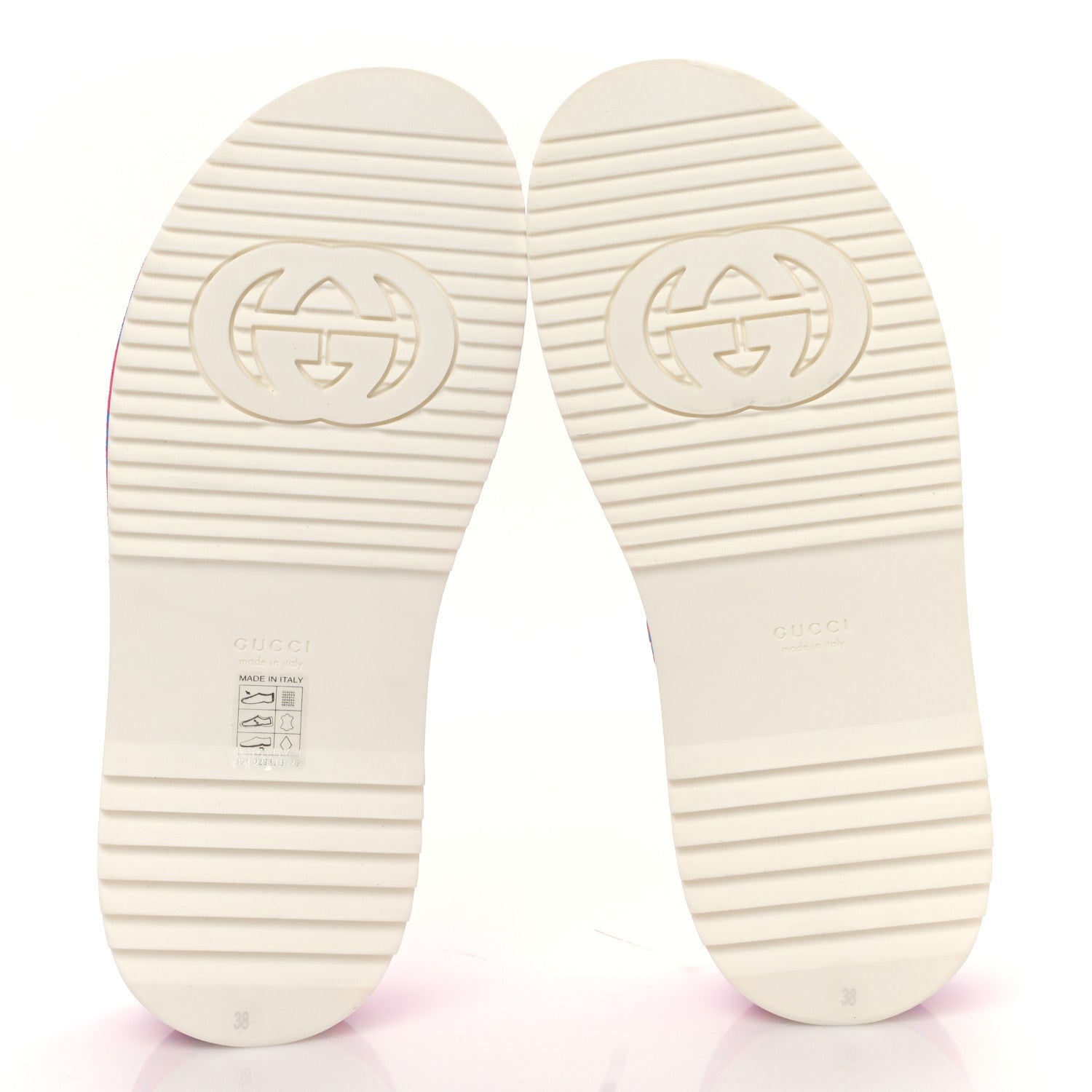 Gucci GG Supreme Joy Monogram Angelina Platform Slide Sandals 38 Fuxia Blue 5 of 9