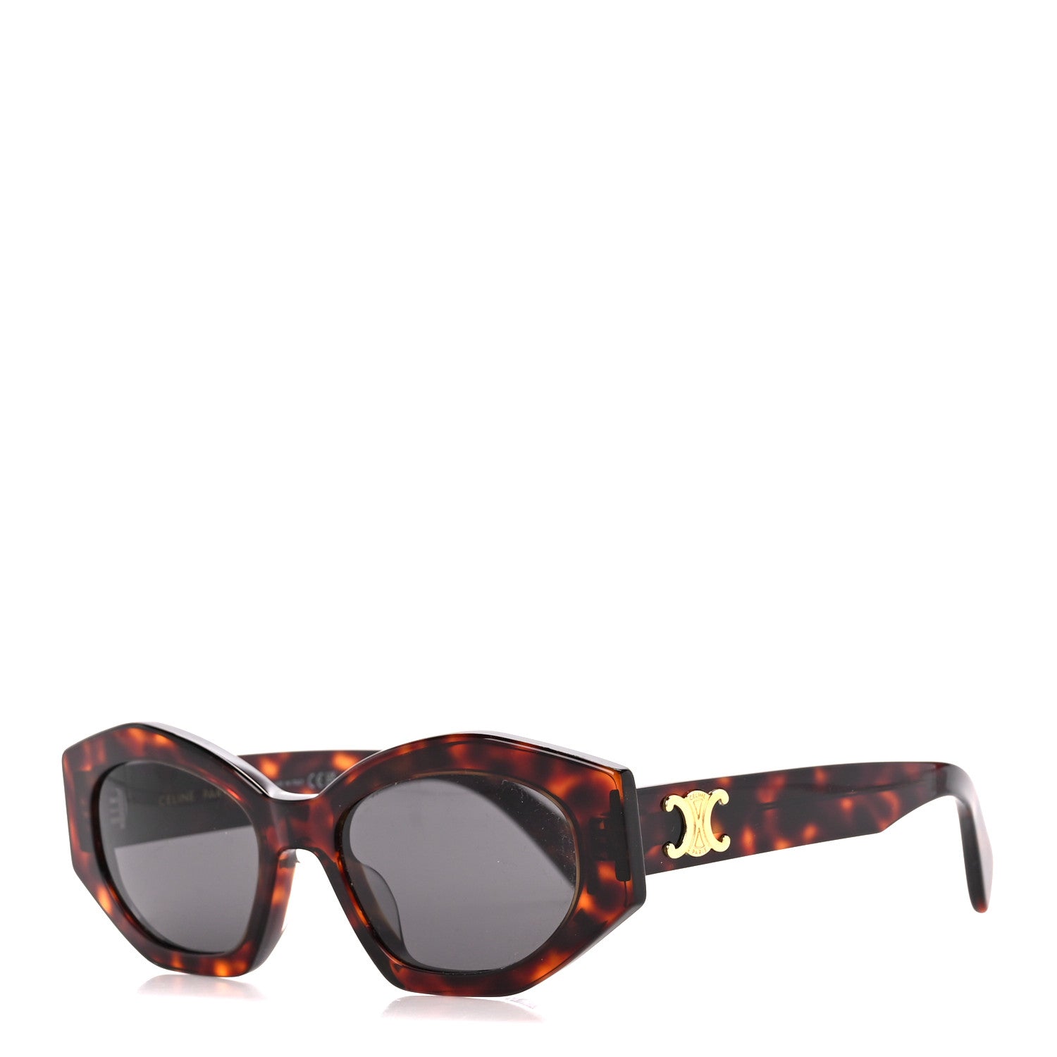 Celine Acetate Triomphe 01 Sunglasses CL 40238U Tortoise 1 of 9