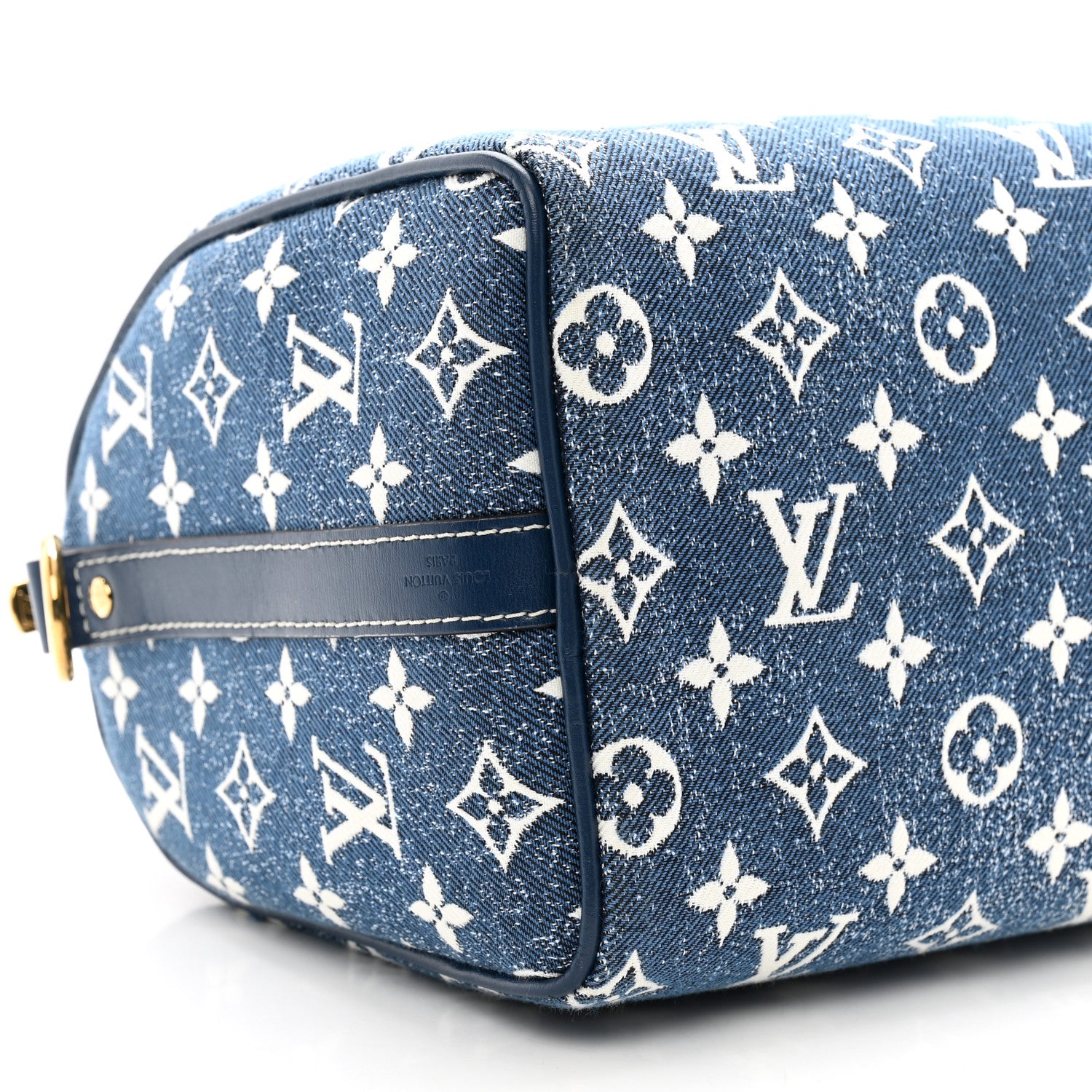 Louis Vuitton Monogram Jacquard Denim Speedy Bandouliere 25 Bleu 8 of 10