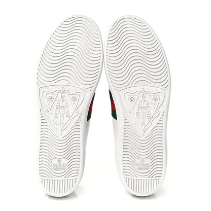 Gucci Calfskin Crocodile Web Womens Ace Sneakers 39.5 White Green 5 of 10