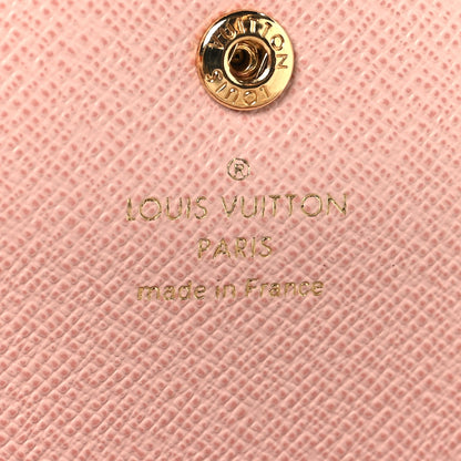 Louis Vuitton Damier Azur Emilie Wallet Rose Ballerine 7 of 8