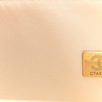Chanel Caviar Quilted Medium Double Flap White 7 of 10