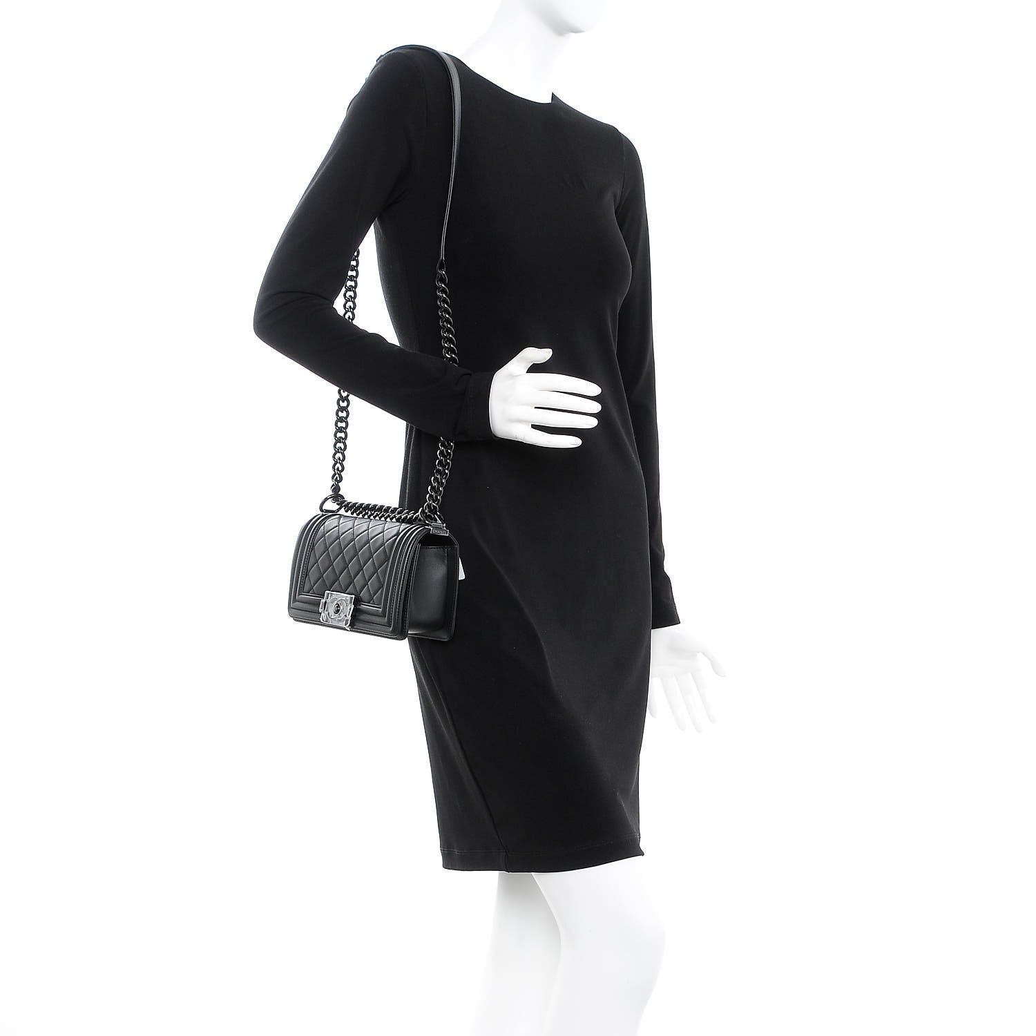 Chanel Calfskin Quilted Small Boy Flap So Black 2 of 9