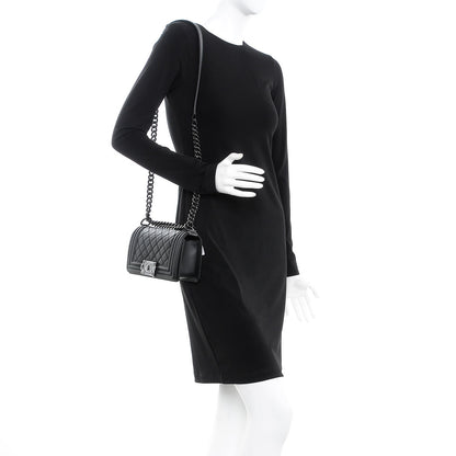 Chanel Calfskin Quilted Small Boy Flap So Black 2 of 9
