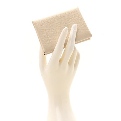 Hermes Epsom Calvi Duo Card Case Craie 2 of 8