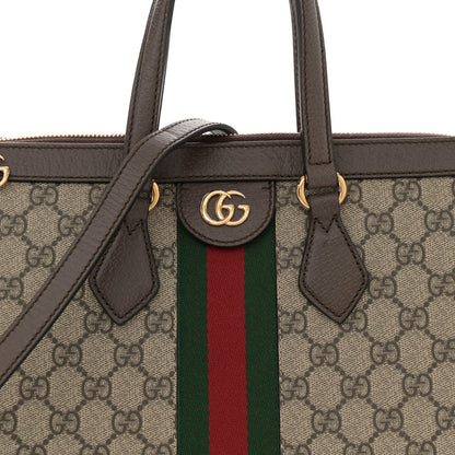 Gucci GG Supreme Monogram Web Medium Ophidia Tote Bag Brown 8 of 12