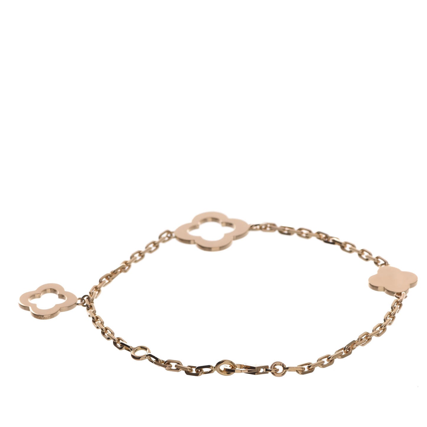 18K Yellow Gold 3 Motifs Byzantine Alhambra Bracelet