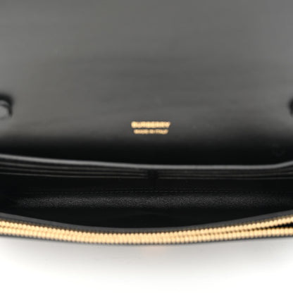 Burberry Calfskin Sequin Check Embellished TB Lola Chain Wallet Dark Birch 5 of 9