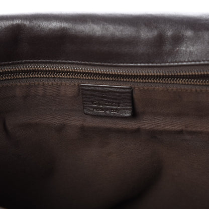 Gucci Guccissima Flap Messenger Bag Dark Brown 15 of 17