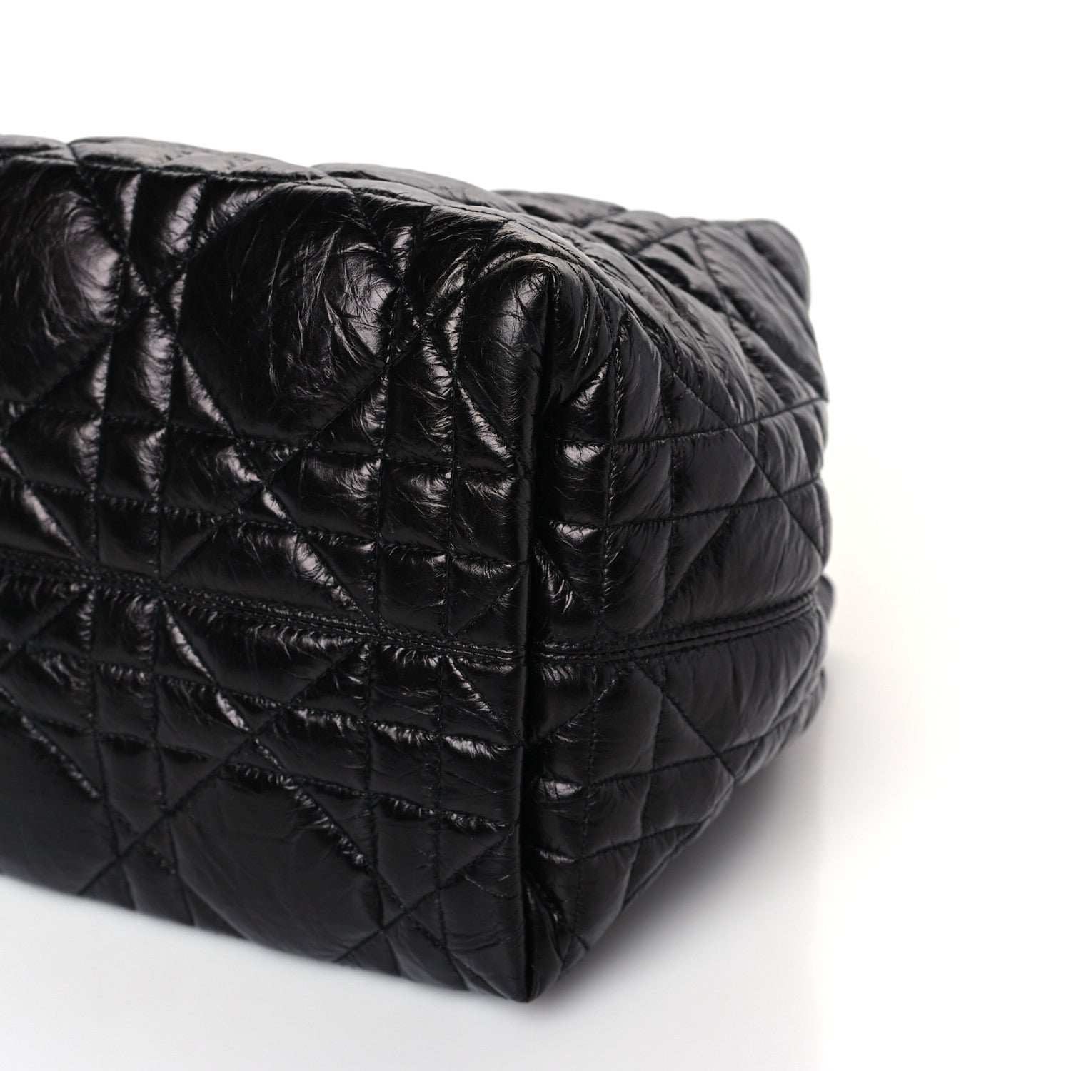 Christian Dior Crinkled Calfskin Cannage Medium Dior Tojours Bag Black 10 of 10