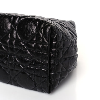 Christian Dior Crinkled Calfskin Cannage Medium Dior Tojours Bag Black 10 of 10