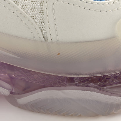 Balenciaga Fabric Mesh Clear Sole Womens Triple S Sneakers 38 Light Blue Grey Lilac White 9 of 10