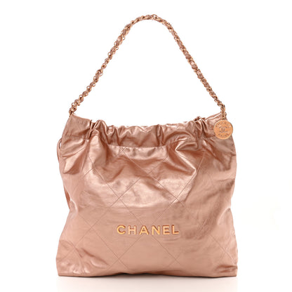 Chanel Metallic Calfskin Quilted Chanel 22 Copper 3 of 11
