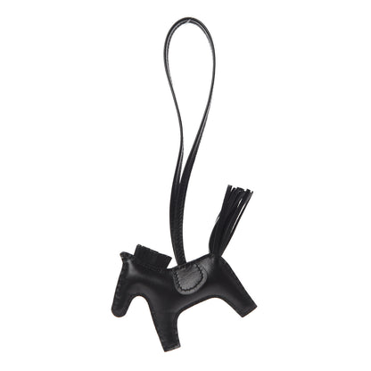 Hermes Milo Lambskin Grigri Rodeo Horse Bag Charm PM So Black 1 of 5
