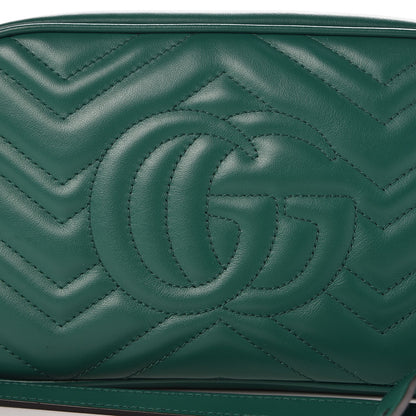 Gucci Calfskin Matelasse Small GG Marmont Chain Shoulder Bag Emerald Green 9 of 9