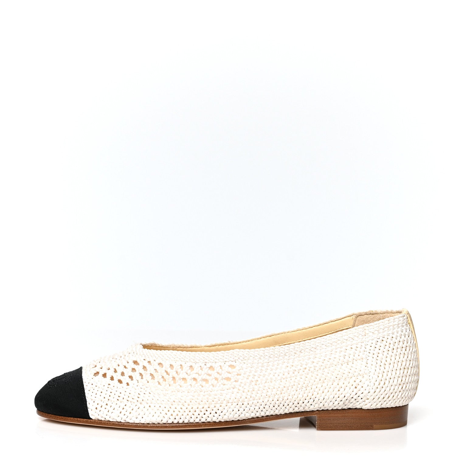 Chanel Crochet Cap Toe Ballerina Flats 38 Light Beige 1 of 10